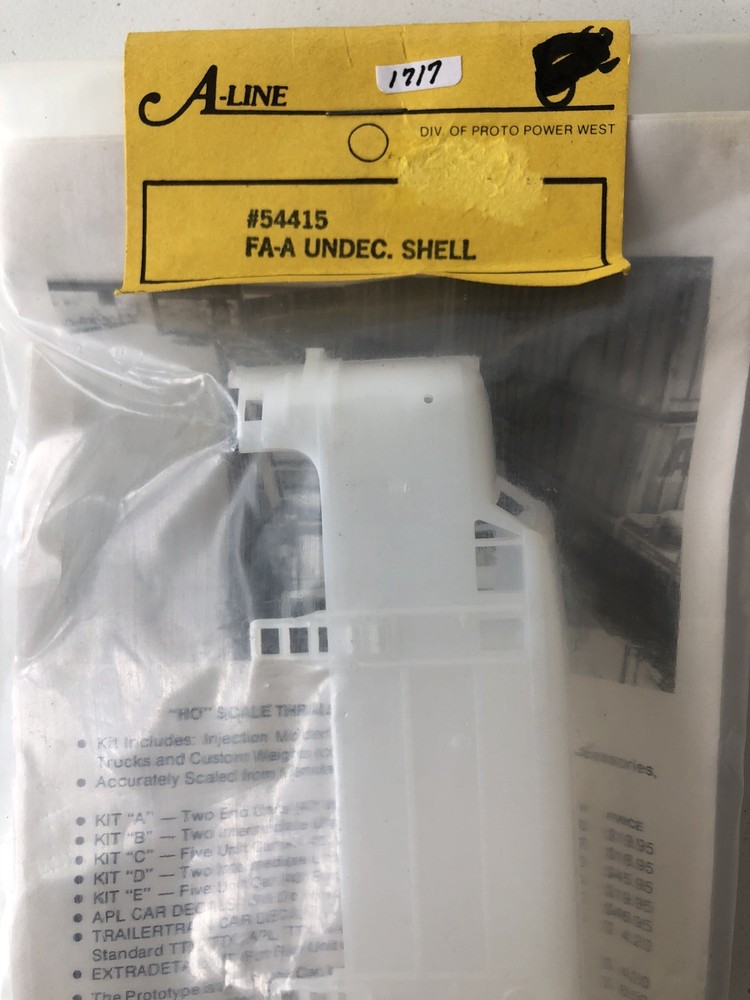 A-Line 54415 HO FA-A Undecorated Shell