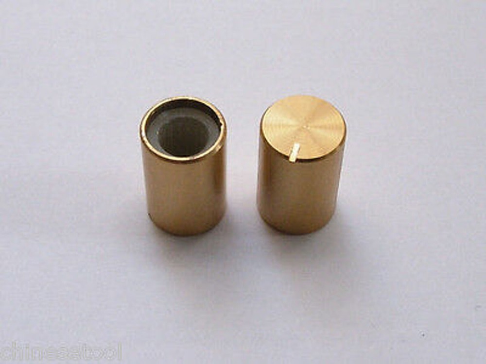 12pcs Aluminum Gold Knobs VOLUME TONE CONTROL KNOB 15mmX10mm