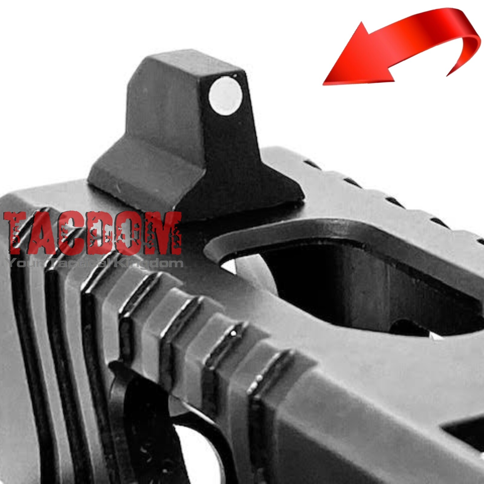 AGGRESSIVE ARMS Suppressor TALL Height Sights for Glok Poly White Dot CO-WITNESS