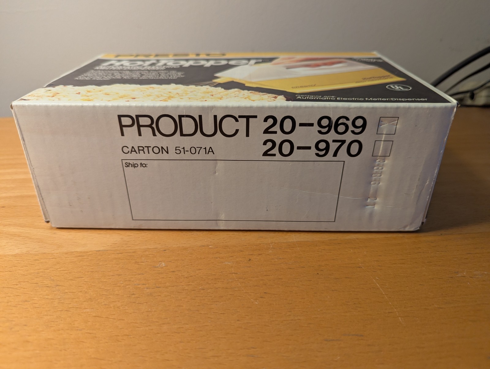 Vintage Presto Hot Topper Automatic Electric Melter Dispenser #03000 NOS