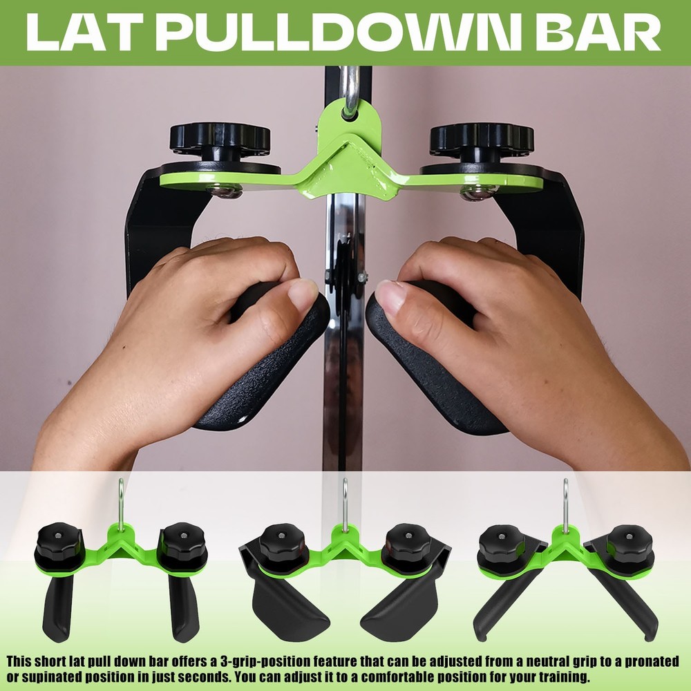 Adjustable Lat Pull Down Bar Cable Machine Attachments for Gym T-bar Row Handle