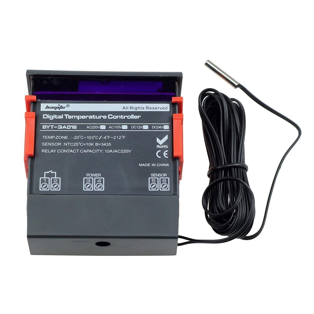 DC12V Digital Temperature Controller STC-1000 Digital LED Display Fahrenheit ...