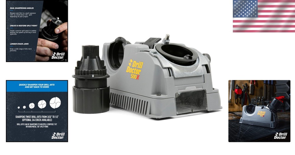High-Speed Portable Drill Bit Sharpener - For Optimal Performance & Longevity