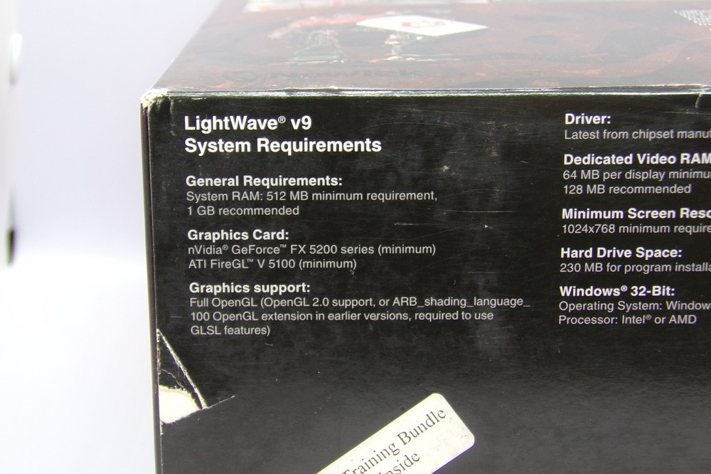 Ultra Rare Lightwave 3D Version 9 Computer Graphics Software Bundle (No USB)