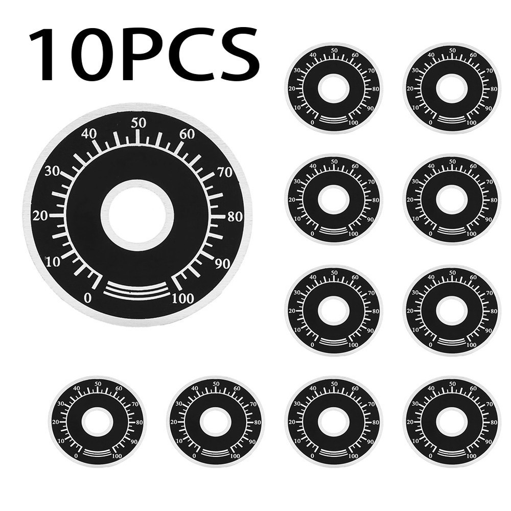 10pcs Potentiometer Knob Replacement Dial Plate for Variable Transformer