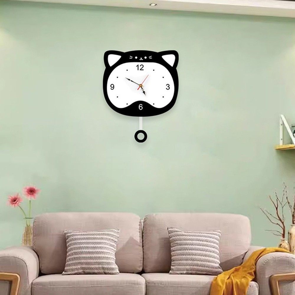 Acrylic Decor Quiet Environment Battery Powered Clock Easy Maintenance