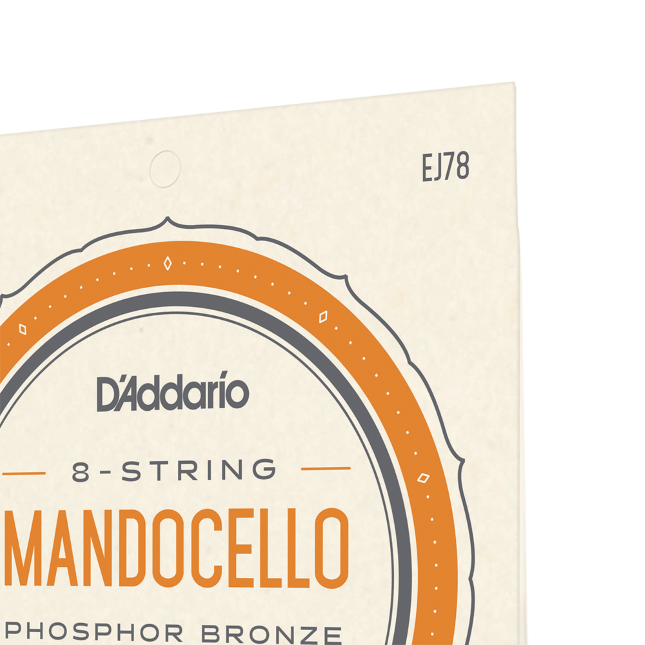 D'Addario EJ78 Phosphor Bronze Mandocello Strings, 22-74
