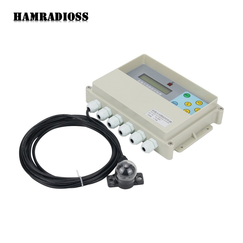 Dual Axis Solar Tracker Controller w/ Remote Control + DC 2 Axis Gimbal for