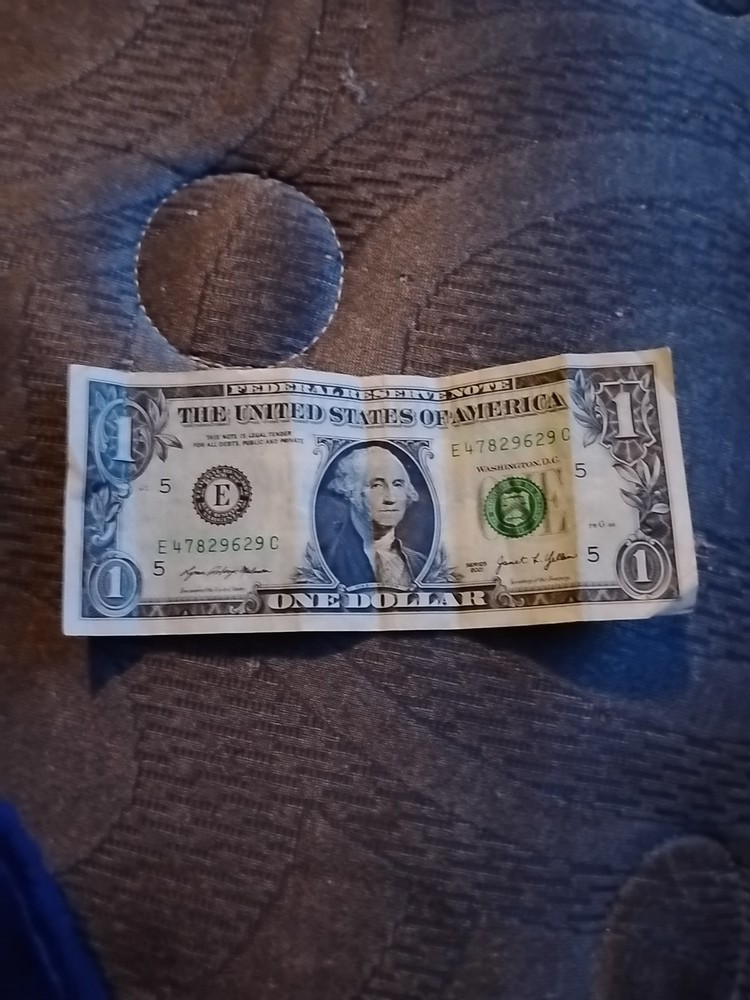 2021 1 Doller Bill Error 1 Dollar Bill Misprint Error Missalinement
