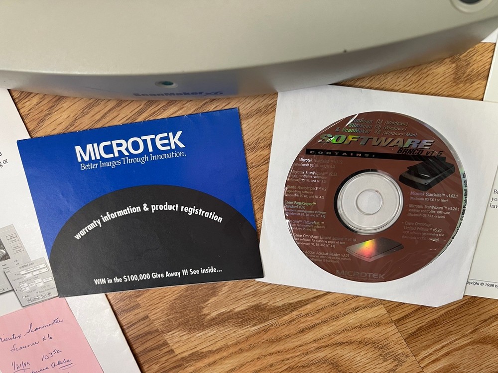Microtek ScanMaker X6 Flatbed Scanner 36 Bit Color Depth with Manuals & Software