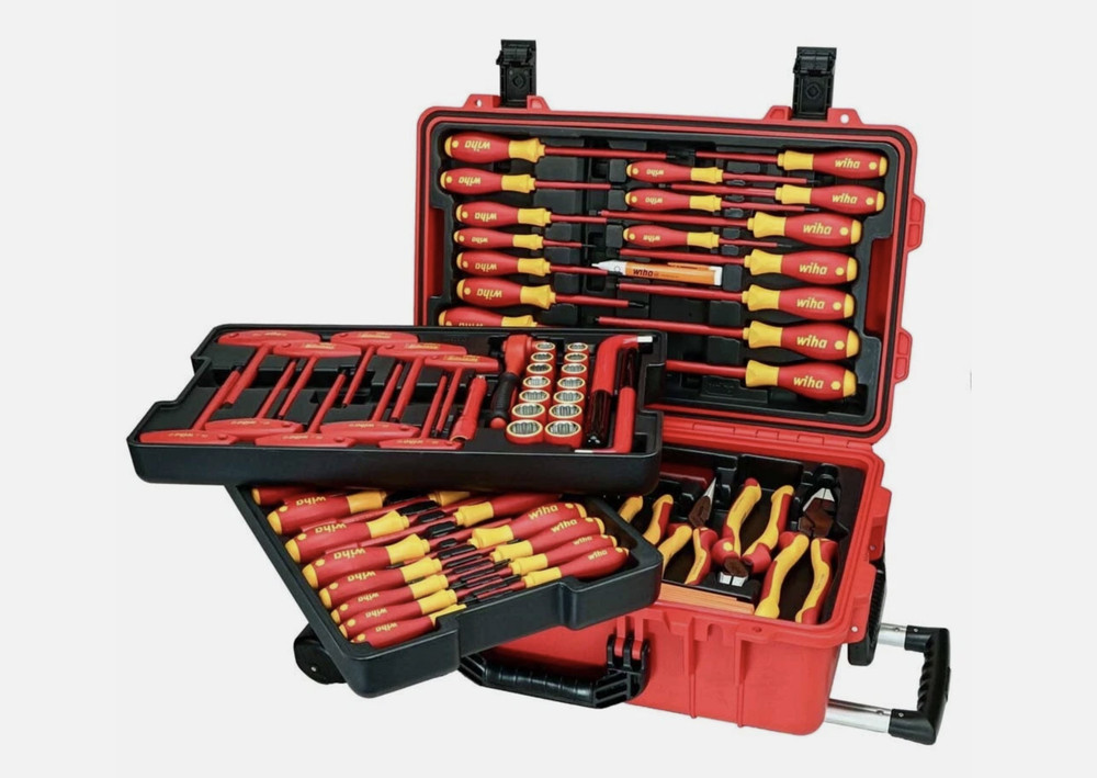 Wiha 32800 80 Pc Insulated Tool Set, Sae, Rolling Tool Case