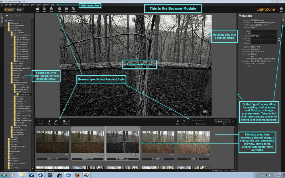 Pro Digital Photo Camera RAW Image Editing Lightroom-Darkroom Software Program