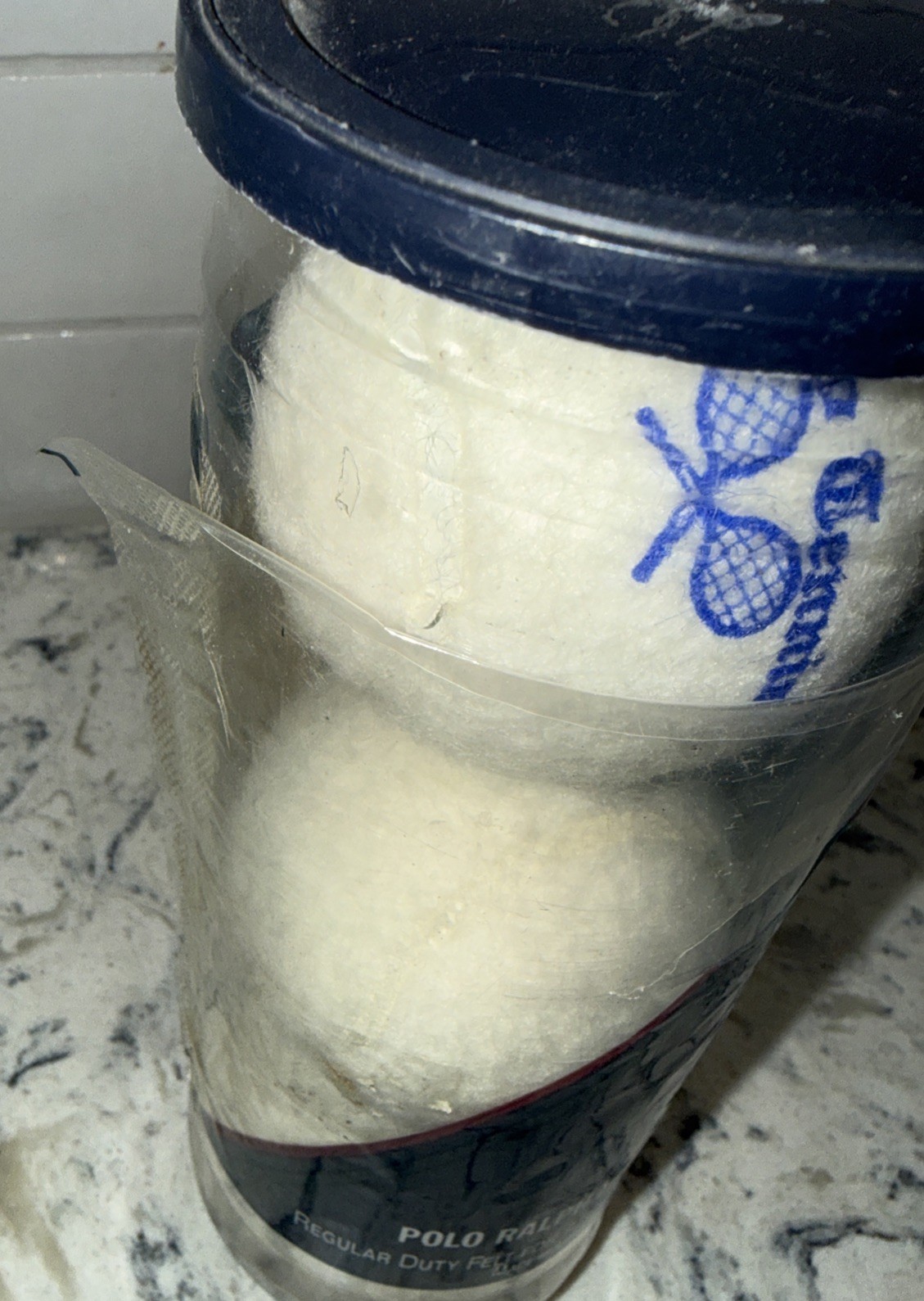 Vintage Unopened Ralph Lauren Polo 3 Tennis Balls Pony w/ Red, Blue Logos New