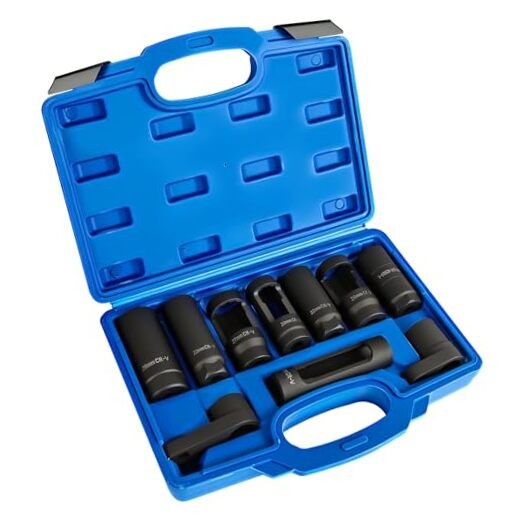 10Pcs Oxygen Sensor Socket Set Sensor Oil Pressure Sending Unit Removal Kit