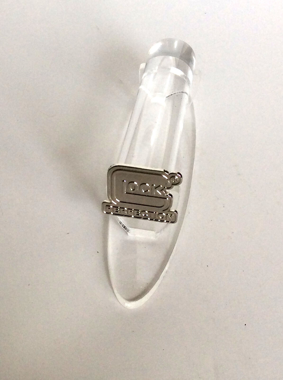 Handgun Firearm Gun Safe Shelf Display Rod - GLOCK Chrome 7/8" by 1" Topper