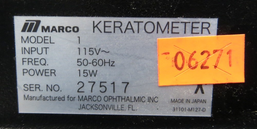 T196037 Marco Model 1 Keratometer