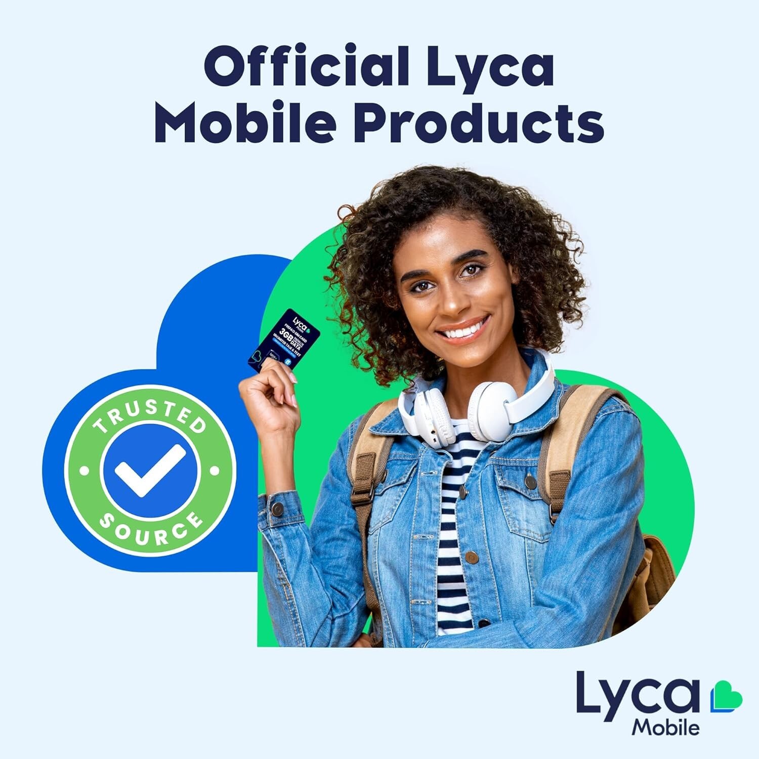 Lycamobile Prepaid SIM Card 3GB 4G/5G Unlimited Data-Talk, Text to 100 Countries
