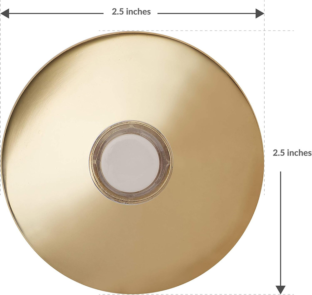 BR5W Unlighted Doorbell Button 1-Pack (Unlighted) Brass