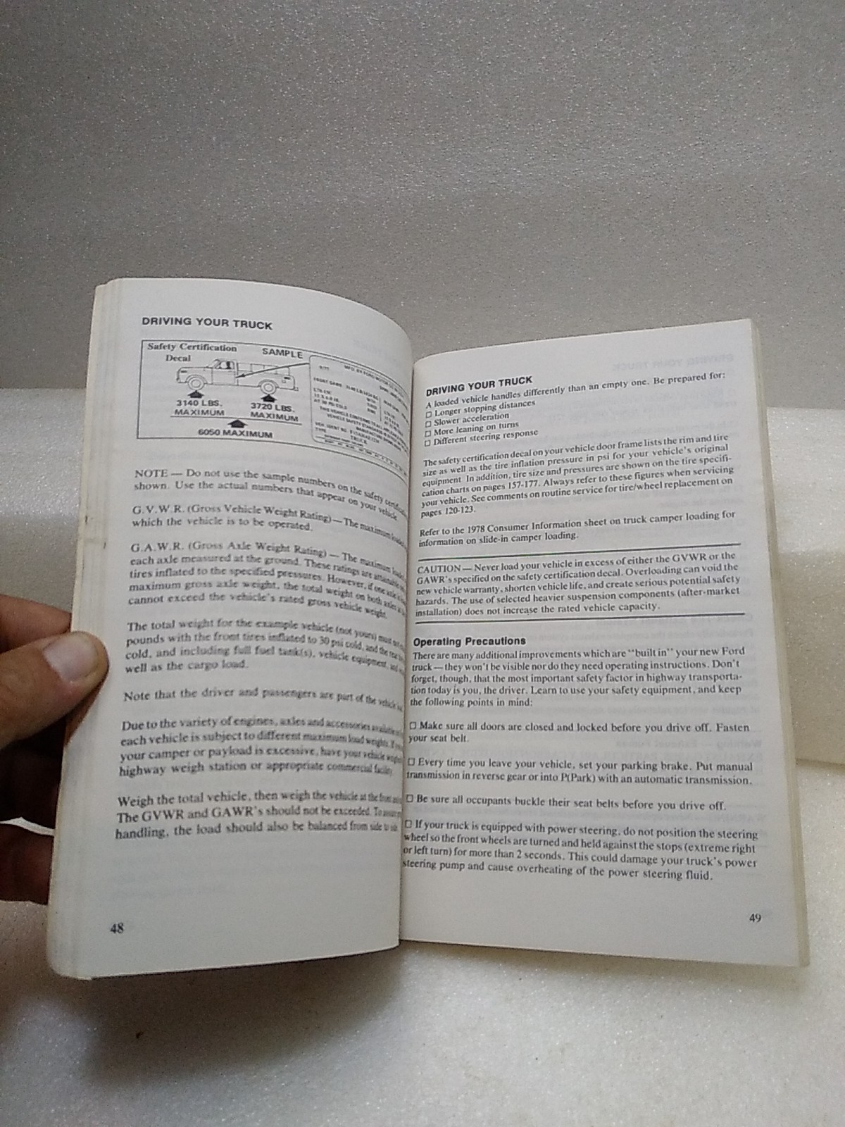 1978 Ford Truck Original Owners Manual Guide Book For F-100 Thru F-350