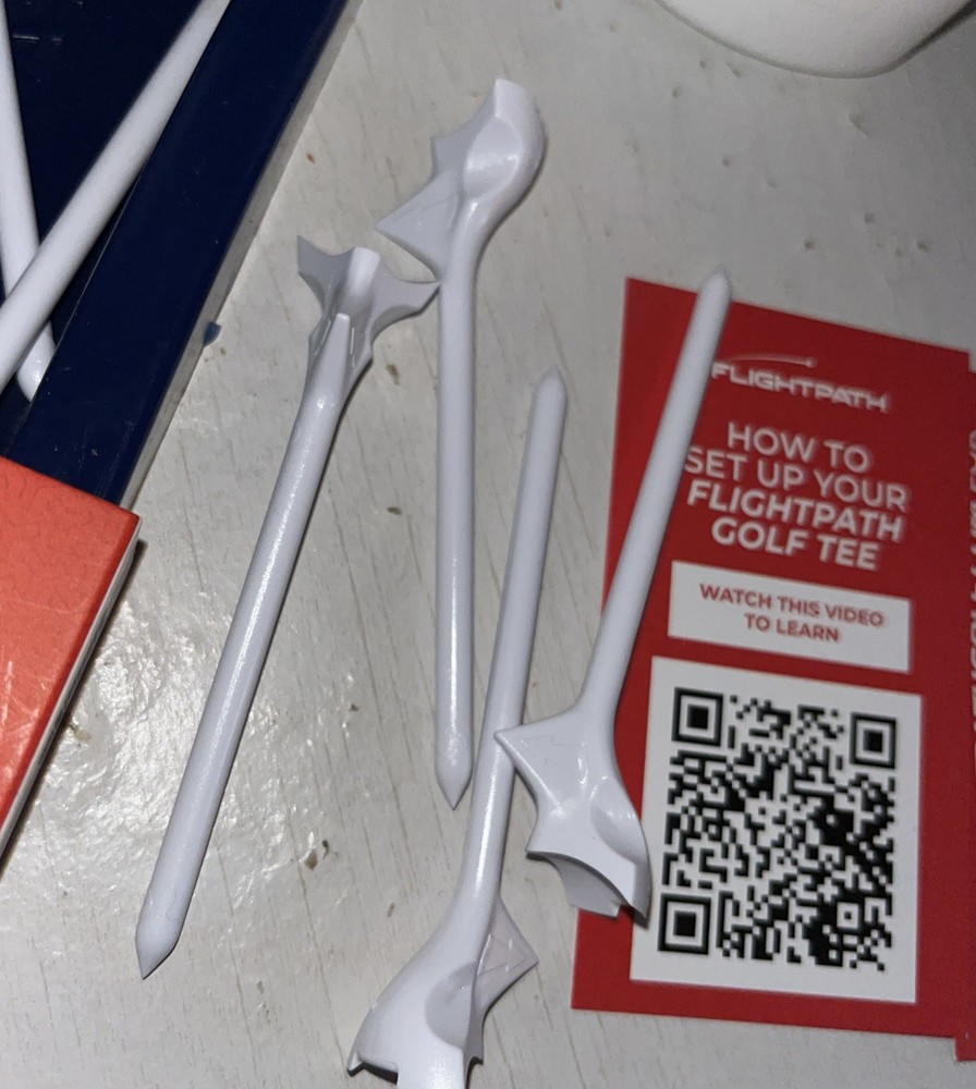 FlightPath Premium Golf Tees Durable Plastic 3.25" SEVEN.