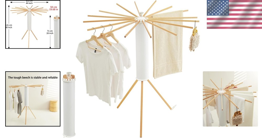 Durable and Easy Assembly Tripod Laundry Drying Rack - 20 lbs Capacity