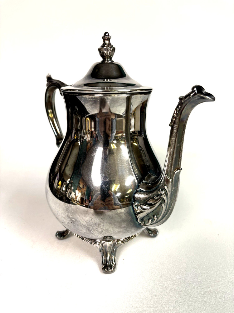 LS Co. Tea / Coffee Pot Silverplated 9" Tall