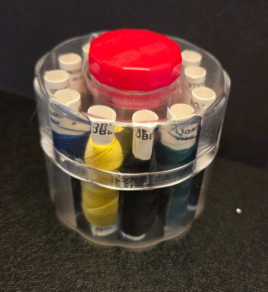 1970's Thread Holder. Transparent Container for  12 Thread