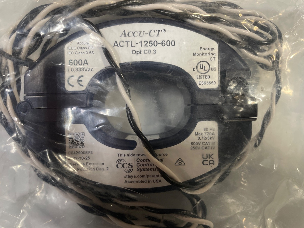 ACTL-1250 333mV Output Split-Core Current Transducer New