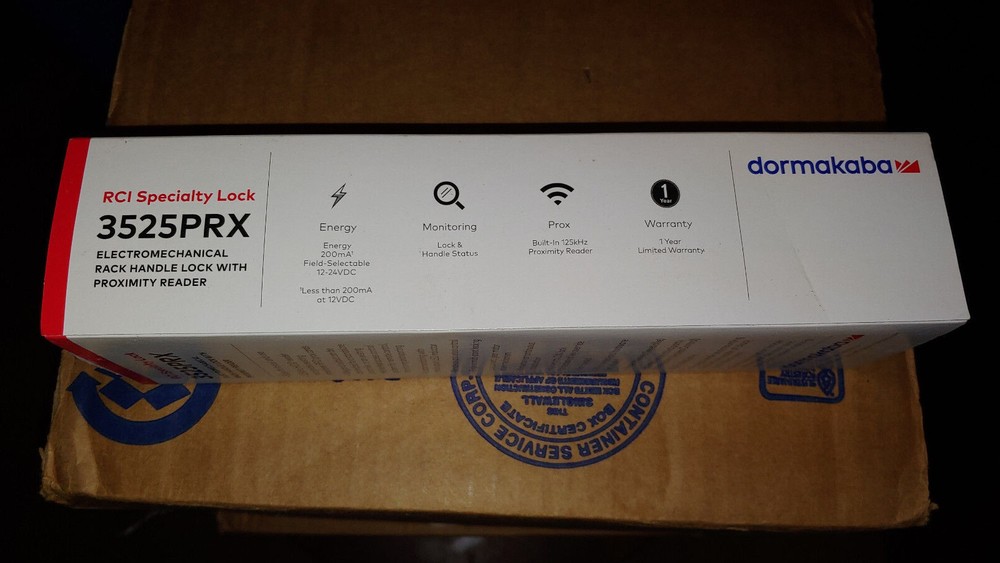 *Dormakaba 3525PRX RCI Electronic Rack handle Specialty Lock w/Proximity Reader