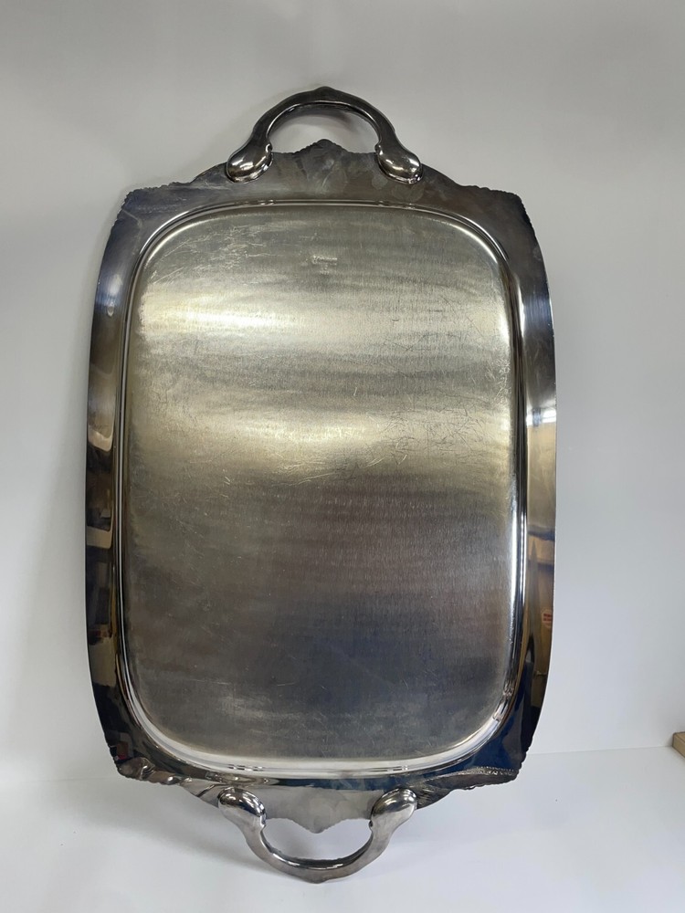 Vintage Silver Plated Tray with Handles