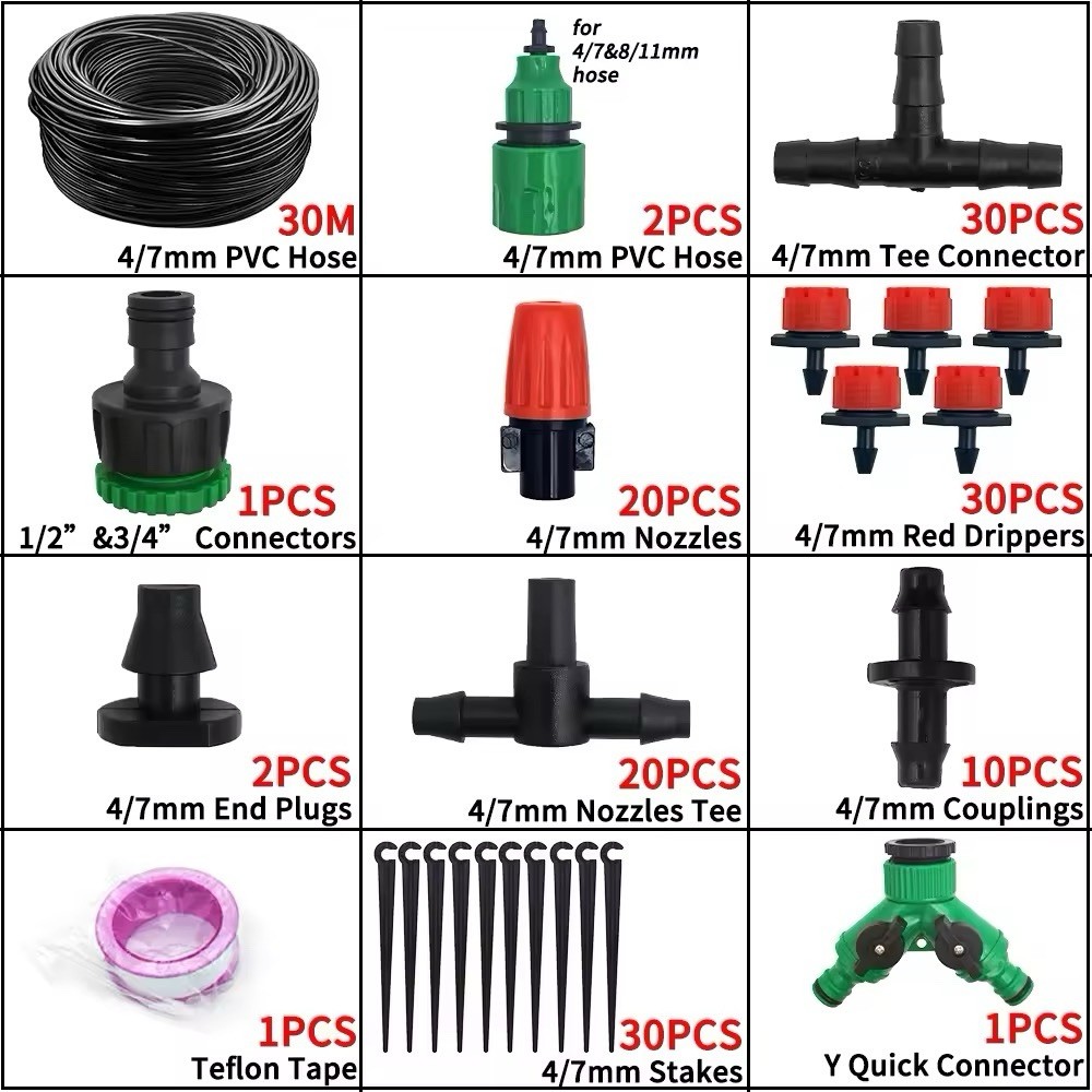 DIY Drip Irrigation System Automatic Watering Garden Hose Micro Drip Kits