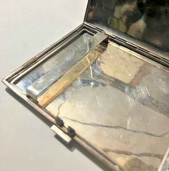 Antique Engraved 800 Silver Cigarette Case