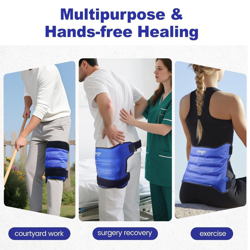 Hip Ice Pack Wrap After Hip Replacement Surgery Gel Cold Therapy Blue