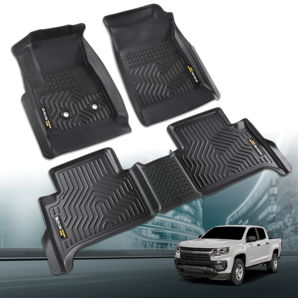 Fit For 15-22 Chevy Colorado GMC Canyon All Weather Floor Mats TPE Liners