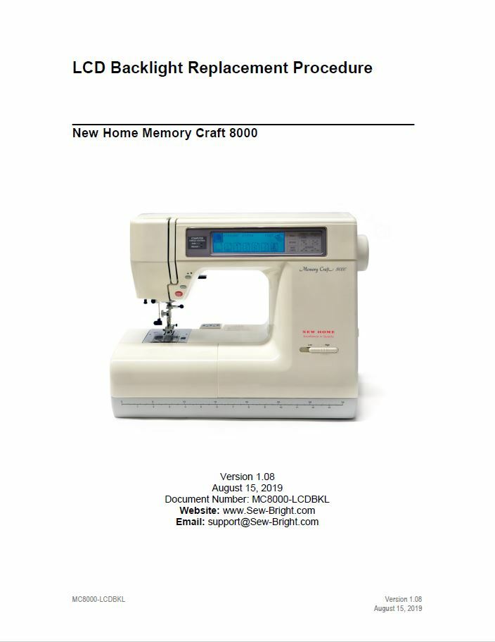 Janome Memory Craft 5700 Replacement Back Light Kit *** NO SOLDERING REQUIRED!