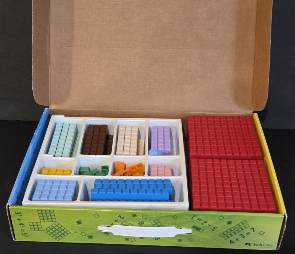 Math-U-See Manipulatives Integer Block Kit Educational Algebra Learning w/ Box