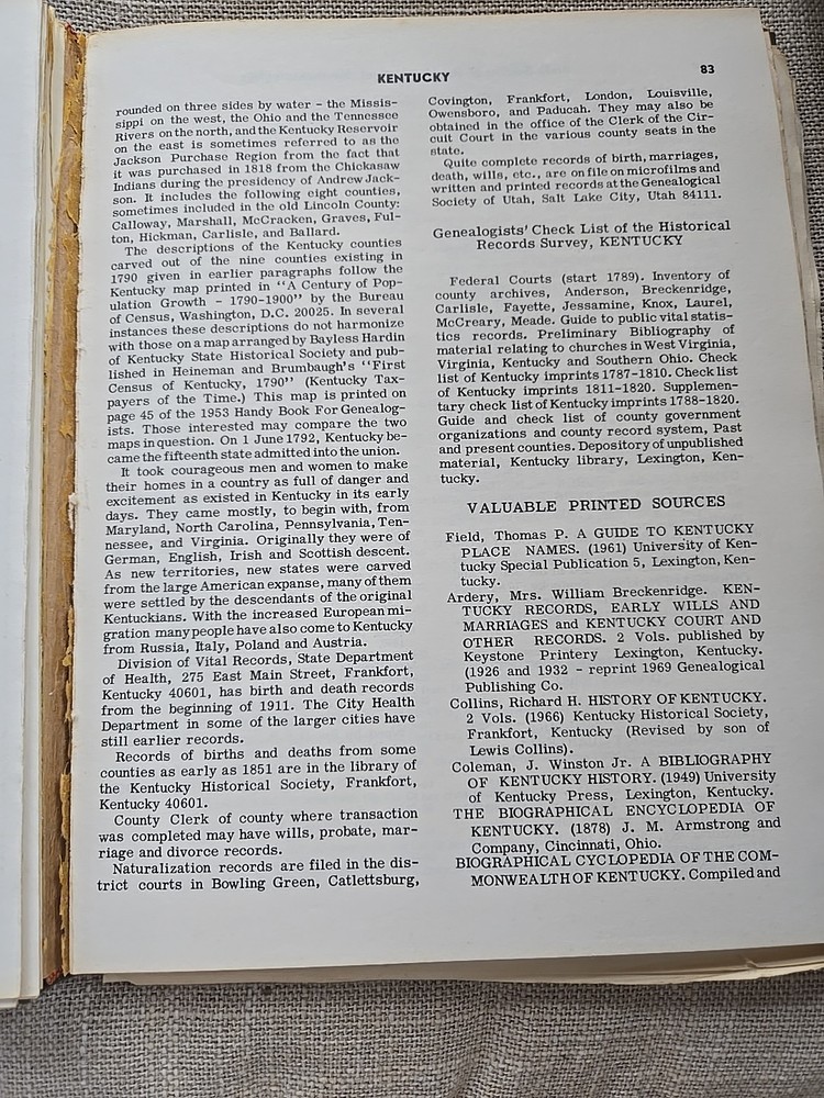 HANDY BOOK FOR GENEALOGISTS