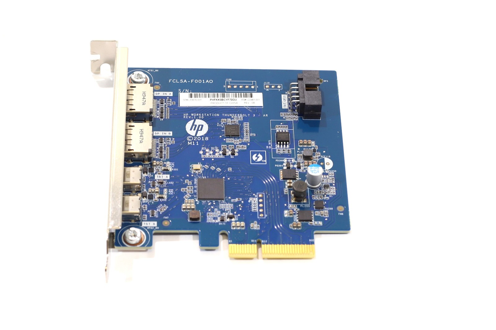 HP Workstation Dual-Port Thunderbolt 3 PCIe I/O Card P/N: L33676-001 Tested