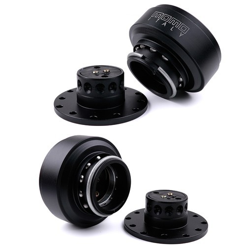 MOMO Black Car Steering Wheel Quick Release HUB Adapter Snap Off Boss Kit