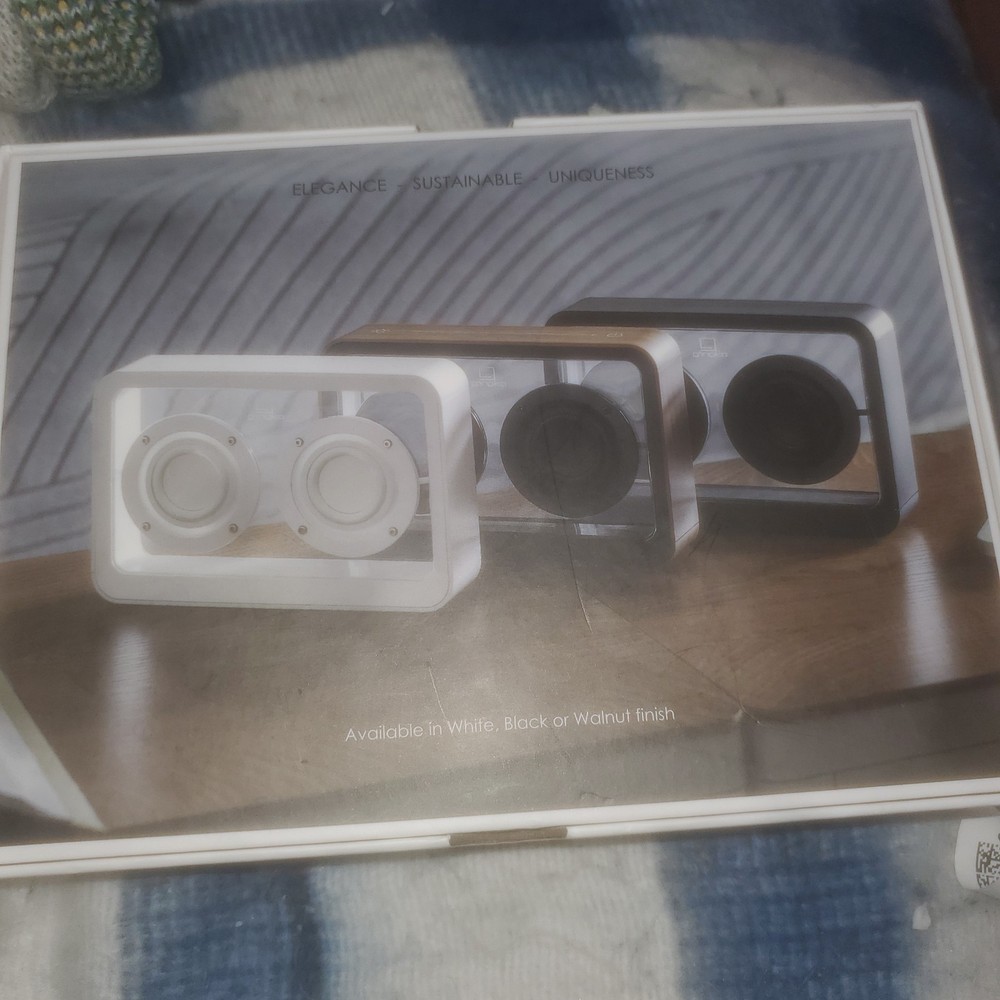 Bluetooth Speaker With LED Light Walnut Mage See-Through Rechargeable