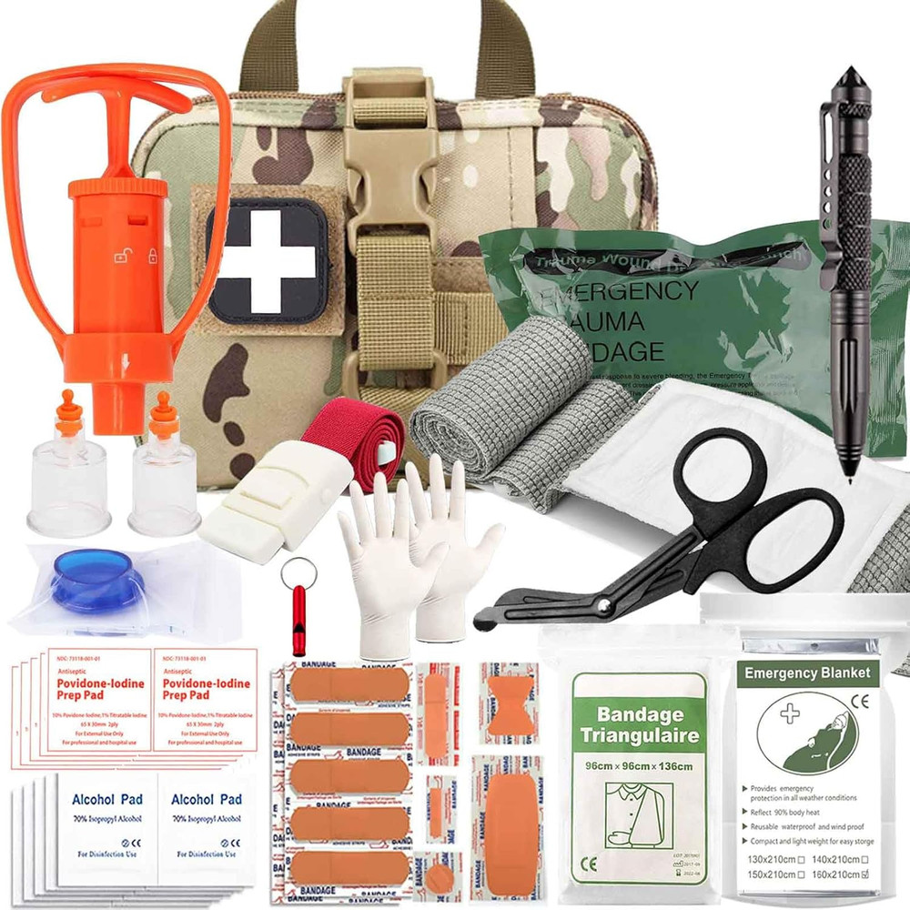 Tactical Ifak Trauma Kit - Emergency First Aid Bleeding Control Kit, Snake Bite