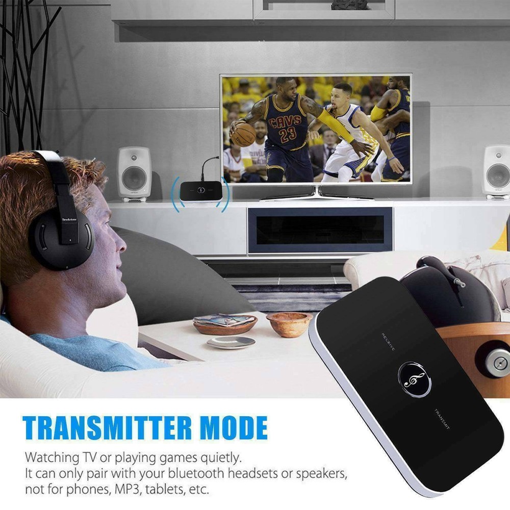 2 in1 Bluetooth 5.0 Transmitter & Receiver Wireless Home TV Stereo Audio Adapter
