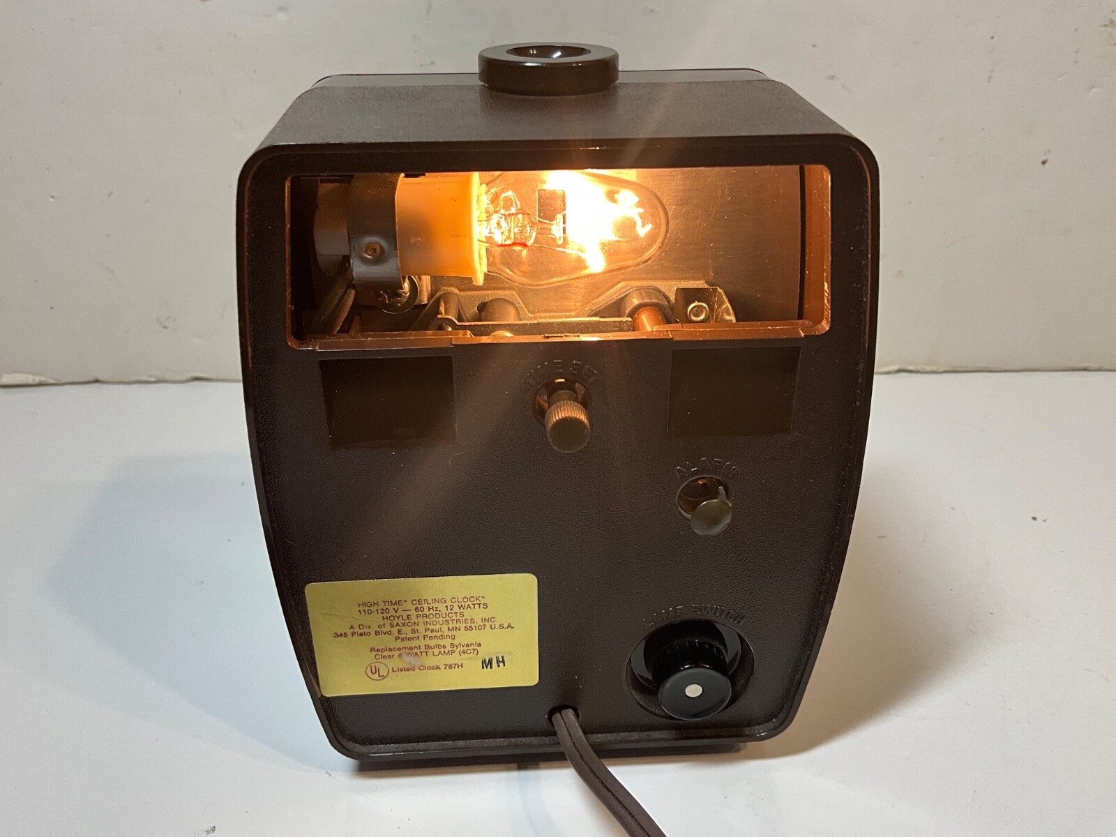 Hoyle Products High Time Ceiling Clock Working Vintage! FREE SHIPPING