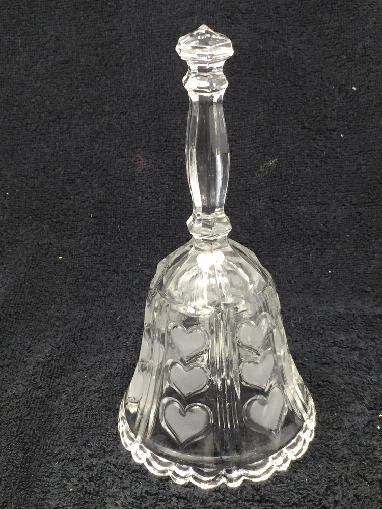 Crystal Heart Pattern 6-2/4 Inch Bell