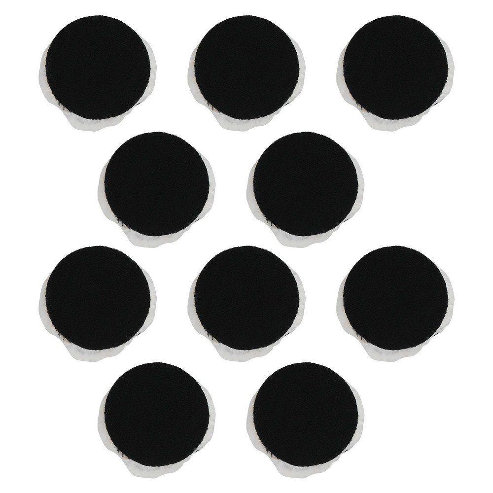 10pcs Lambskin Wool Buffing Pads 3inch Hook Loop Polishing Wool Buffer
