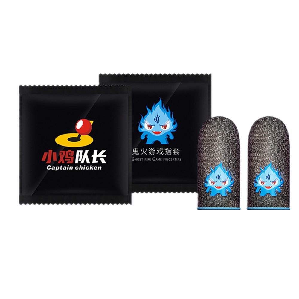 2Pcs Screen Gaming Finger Sleeve Game Controller Sweatproof Finger Cots For PUBG