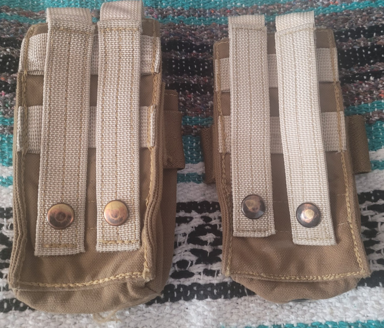 USMC Marine Corps Single & Double Mag Pouch Coyote Brown MOLLE II