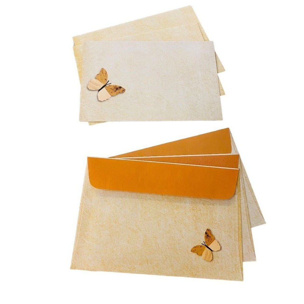 12 New Blank Inside Notecard and Envelope 6" x4" 2 Different Patterns