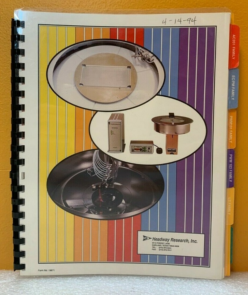 Headway Research, Inc. Catalog.