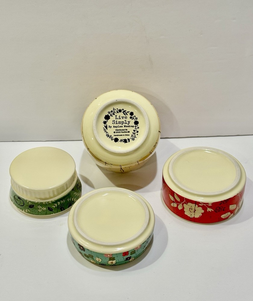 Stoneware Stackable Measuring Cup Set Designed By Eclectic Artist Amylee Weeks